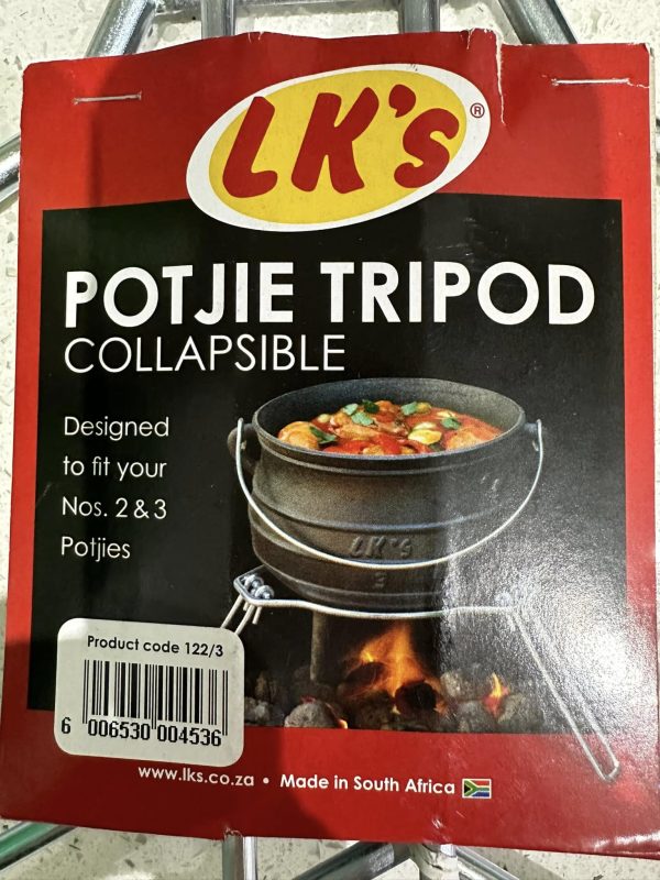 LK’S COLLAPSIBLE POTJIE POT TRIPOD STAND size 2-3 - Image 3