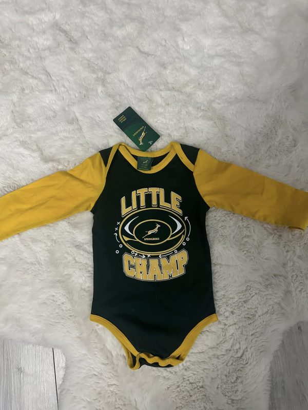 Unisex babies "Little champ" baby grow 12-18 months