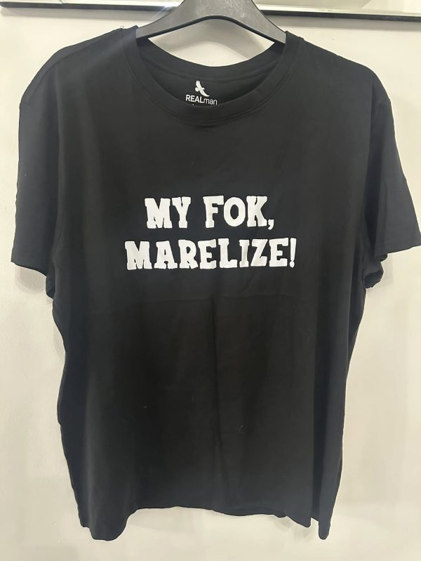 Unisex black T-Shirt "MY FOK MARELIZE" Medium