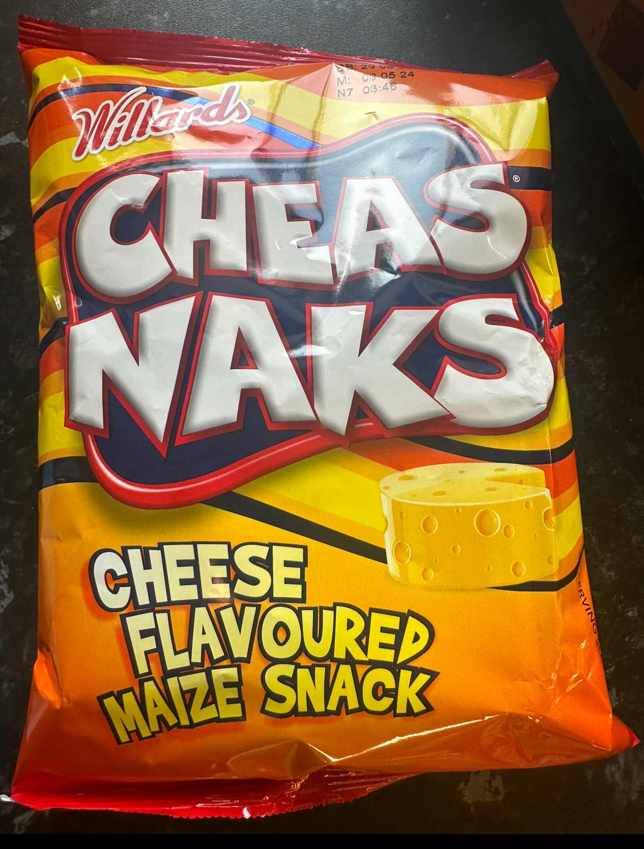 Willards cheasnaks cheese 135g bb: 12/12/25