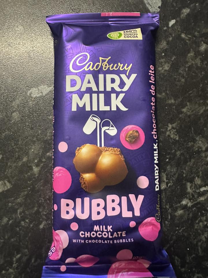 Cadbury Dairy Milk Bubbly slab 87g